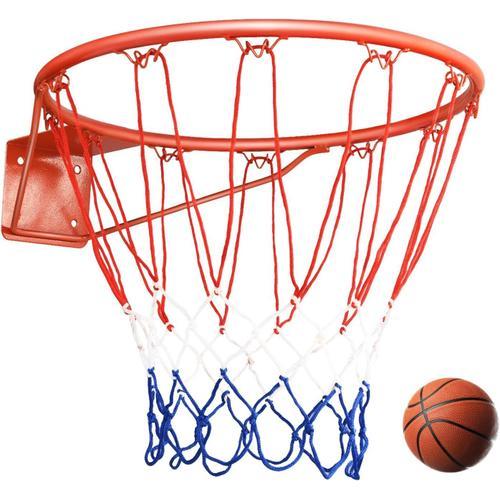 Rouge+Blanc+Bleu Panier De Basket-Ball De 45 Cm De Diamètre, Panier De Basket Mural Avec Filet En Nylon, Mini Panier Basket Chambre, Bureau, Intérieur Et Extérieur, Pour Enfant, Adulte