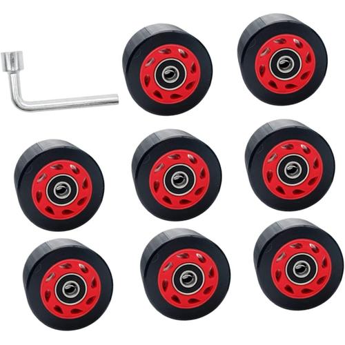 Couleur Assortie 8 1 Set Roue De Skate Accessoires De Skate Hockey De Rue Accessoires De Plein Air Roues De Patinage Accessoires De Planche À Roulettes Roue Lumineuse Roues De Patinage Roues À