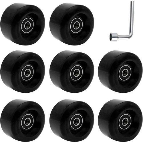 8 Pcs (Noir) 8 Roues De Patinage À Roulettes De Rechange, Roues De Planche À Roulettes De Remplacement, Roulement Rotatif À Grande Vitesse Rotatif À Faible Bruit Roues De Skateboard Roller Skate,