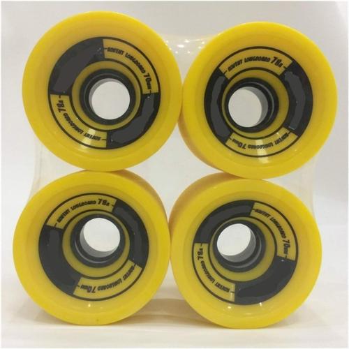 Yellow Skateboards Roues De Planche À Roulettes, 78a 65mm Ou 70 Mm De Roue Longboard, Pu Double Rocker Street Roue Roue Roue Roue Roues Longboard (Jeu De 4) Pour Les Enfants Et Les Débutants