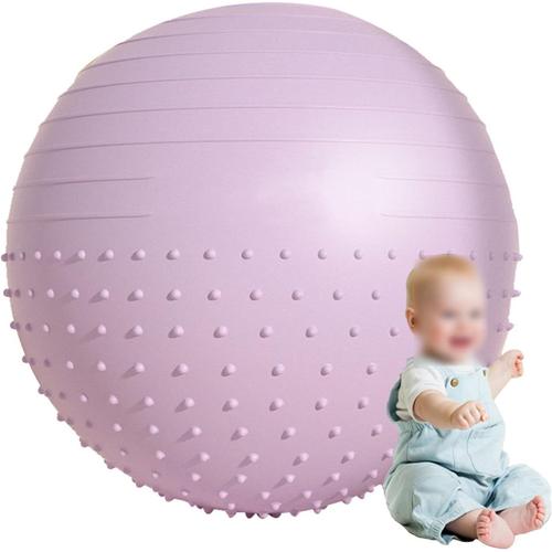 Purple Ballon De Yoga Extra Epais, Ballon D'exercice Ballon Suisse Pour L'equilibre Stabilité Grossesse Thérapie Physique Pompe Rapide Incluse Anti-Burst Heavy Duty Prenatal Birthing Yogaball