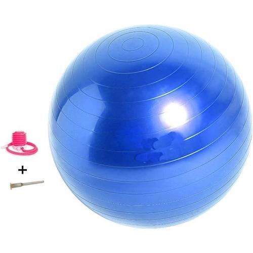 Balle De Yoga Anti-Déflagrante Épaissie, Balle Lestée, Ballon D'exercice En Pvc De 75 Cm De Diamètre Ballon De Fitness Yoga Anti-Déflagrant Épaissi Pour Femme, Bleu