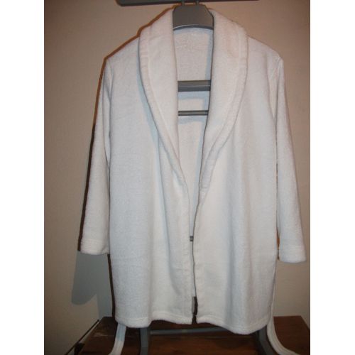 Peignoir Court Blanc Cassé T. 38