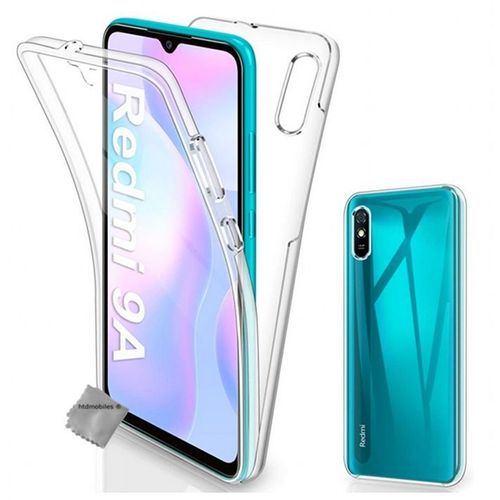 Housse Etui Coque Silicone Gel 360 Integrale Pour Xiaomi Redmi 9a + Film Ecran - Transparent