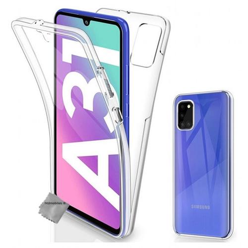 Housse Etui Coque Silicone Gel 360 Integrale Samsung Galaxy A31 + Film Ecran - Transparent