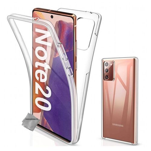 Housse Etui Coque Silicone 360 Integrale Samsung Galaxy Note 20 + Verre Trempe - Transparent