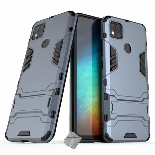 Housse Etui Coque Rigide Anti Choc Pour Xiaomi Redmi 9c + Film Ecran - Bleu Fonce
