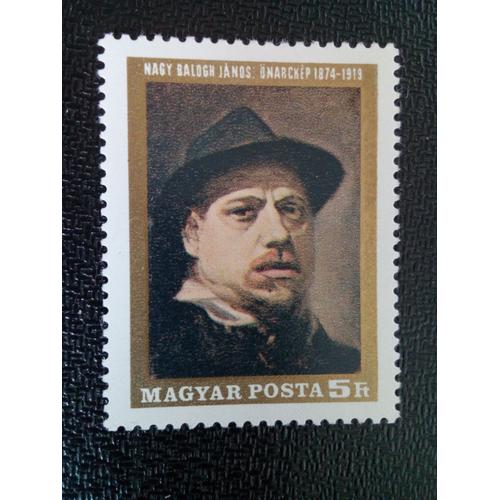 Timbre Hongrie Yt 2082 János Nagy Balogh ( 1874-1919 ) Peintre; Autoportrait 1968 ( 11004 )