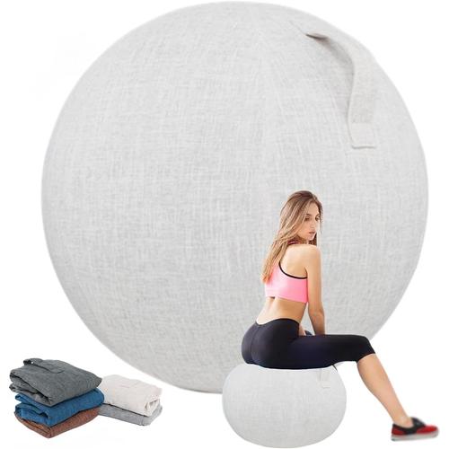 Beige Housse De Ballon De Yoga 55/65/75 Cm, Housse De Ballon D'exercice Pour Ballon D'accouchement, Ballon De Stabilité, Ballon De Fitness, Ballon D'équilibre, Housse Pliable Pour Pilates, Grossesse