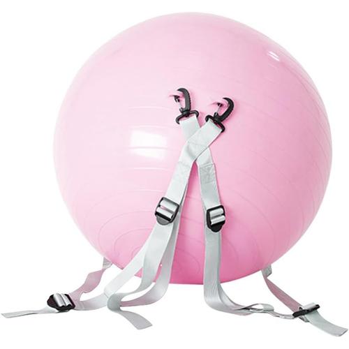 Rosa Ballon De Yoga De Fitness De 45 Cm Avec Bretelles Auxiliaires, Saut Périlleux, Balle Auxiliaire De Danse, Équipement De Pilates Pour Le Bas Du Dos, Pour Flip Backflips, Yoga, Pilate