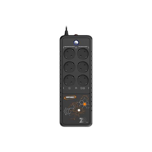 INFOSEC Z2 EX 550 - Onduleur - CA 220/230/240 V - 550 VA - monophasé - USB - connecteurs de sortie : 6 - France