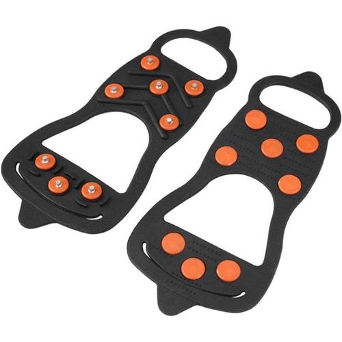 L Crampons,Crampon Neige,Crampons Antidérapants 1pair 8 Goujons À Chaussures De Neige Anti-Dérapante Snow Snow Chaussure D'escalade Poignées D'escalade À Tacle Escalier Camping Chaussures