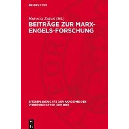 Beiträge Zur Marx-Engels-Forschung