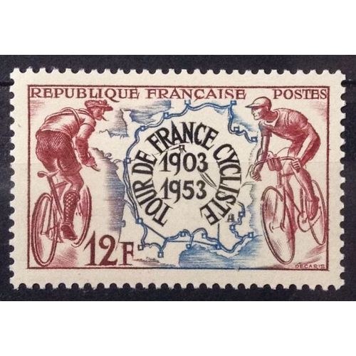 Tour De France Cycliste - Cinquantenaire 12f (Impeccable N° 955) Neuf** Luxe (= Sans Trace De Charnière) - France Année 1953 - N29300