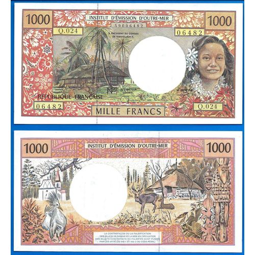 Polynesie 1000 Francs 2003 Billet Neuf Cfp Tahiti Wallis Et Futuna Nouvelle Caledonie Franc Ile