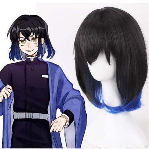 Envoie De France Perruque Déguisement Bonnet Cheveux Bicolore Wig Kimetsu No Yaiba Demon Slayer