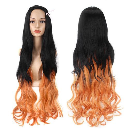 Envoie De France Perruque Déguisement Bonnet Cheveux Bicolore Wig Kimetsu No Yaiba Demon Slayer