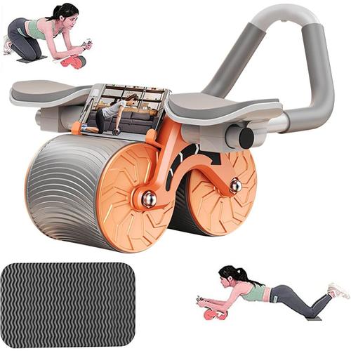 Environ 44*27*Cm/17.32*10.63*In Roue À Roulettes Plank Ab Pour Core Trainer,Roue Abdominale,Équipement D'entraînement À Rouleaux Ab,Roue Abdominale À Rebond Automatique,Abs Roller Wheels Gym