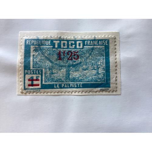 1 Timbre, Le Palmiste,  1 F, Togo, Année 1926.