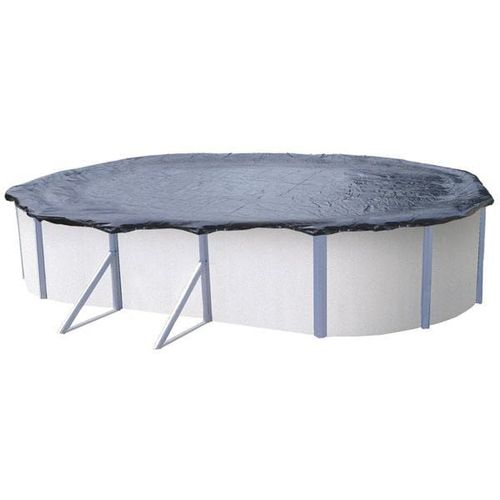 Bâche d'hiver pour piscine métal ou résine ovale 7,7 m x 4,1 m