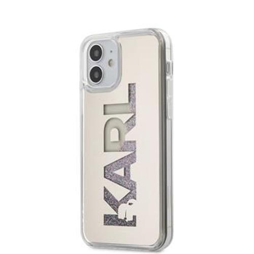 Coque Karl Lagerfeld Liquid Glitter Multi Mirror Pour Iphone 12 Argent