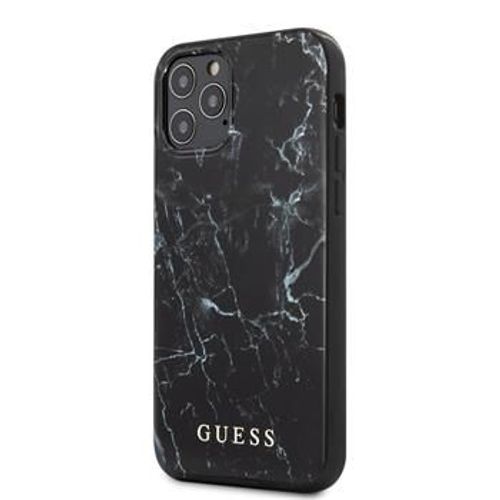 Coque Guess Pc/Tpu Marbre Pour Iphone 12 Noir