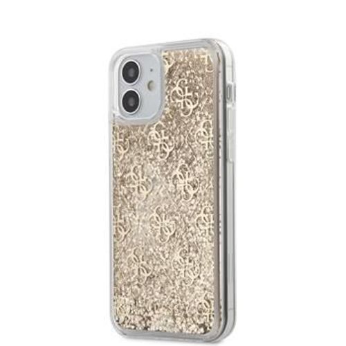 Coque Guess 4g Liquid Glitter Pour Iphone 12 Or