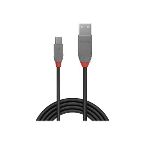 Lindy Anthra Line - Câble USB - mini USB type B (M) pour Micro-USB de type B (M) - USB 2.0 - 50 cm - rond - noir