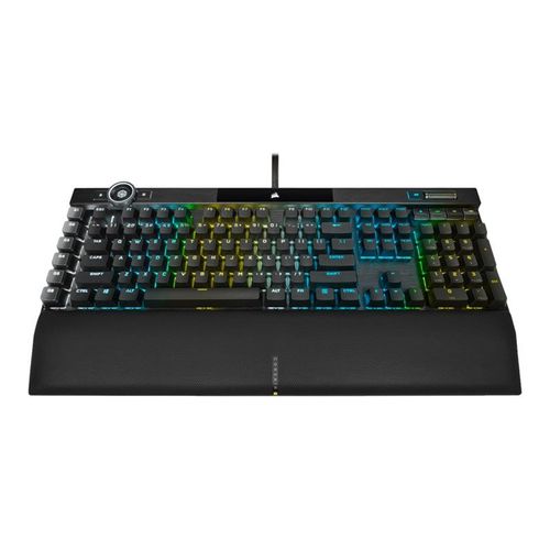 CORSAIR Gaming K100 RGB - Clavier - rétroéclairé - USB - Français - commutateur : CORSAIR OPX RGB - aluminium brossé noir anodisé