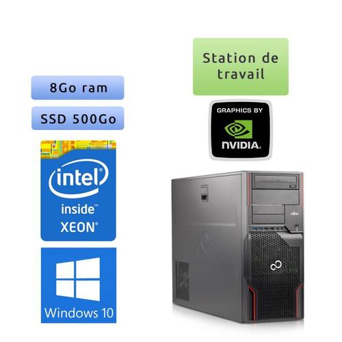 Fujitsu Celsius R920 - Windows 10 - E5-2640 8Go 500Go SSD - Quadro 4000 - Station de travail