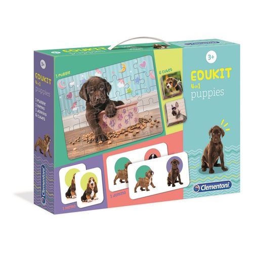Mémo / Loto / Domino / Edukit Edukit 4 En 1 - Puppies