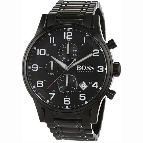 Hugo Boss - 1513180 Aeroliner Men's Quartz Analogue Watch - Black Dial - Strap