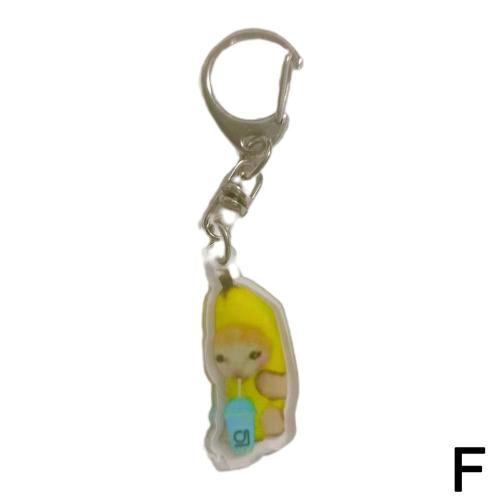 1pc E Drole Nourriture Chat Tete De Chat Emoticone Porte-Cles Mignon Dessin Anime Banane Chat Sac A Dos Voiture Cle Pendentif Porte-Cles Accessoires