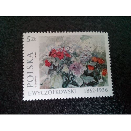 Timbre Pologne Yt 2892 Fleurs De Cinéraire, 1924 1987 ( 51004 )