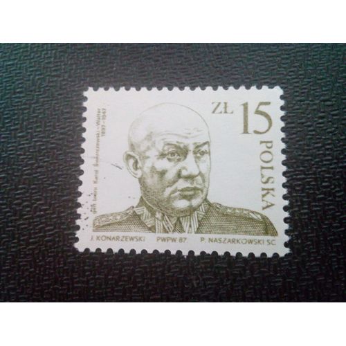 Timbre Pologne Yt 2898 Gène. Karol Swierczewski-Walter (1897-1947) 1987 ( 51004 )