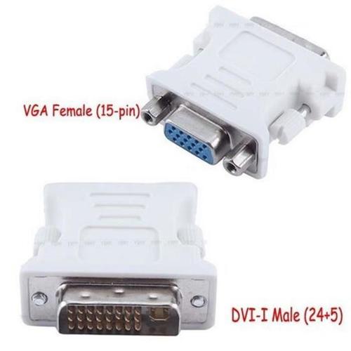 Adaptateur Connecteur DVI Male (24 + 5) Vers VGA Femelle (15 broches) Dual Link