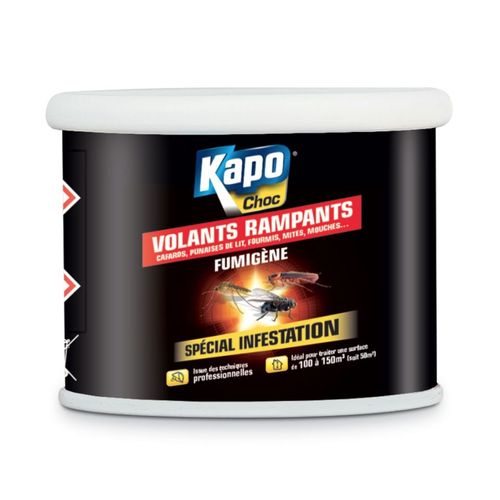 KAPO CHOC FUMIGENE CONTRE INSECTES VOLANTS RAMPANTS SPECIAL INFESTATION INSECTICIDE 3365000031346 60GR COMASOUND KARTEL CSK ONLINE