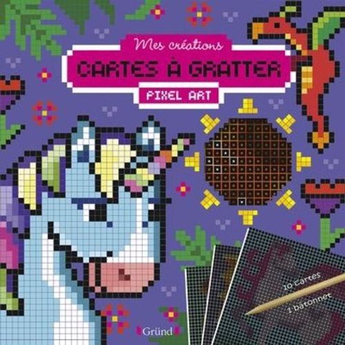 Cartes À Gratter Pixels Art - Avec 10 Cartes Et 1 Bâtonnet