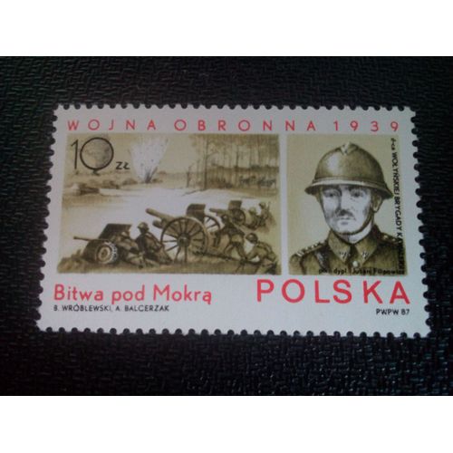 Timbre Pologne Yt 2921 Bataille De Mokra, Le Colonel Julian Filipowicz 1987 ( 51004 )