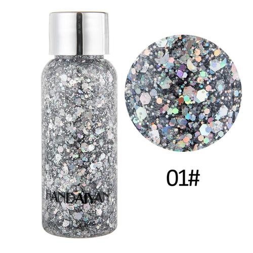 Taille Unique Blanc Night Club Party Glitter Spray Pour Le Corps Cheveux Vetements Rencontres Brillant Spray Corps Paillettes Gel Visage Paillettes Corps Gel Paillettes Liquide Fard A Paupieres Grosses Paillettes 35g Maquillage Couleur Poudre Cosmetique 