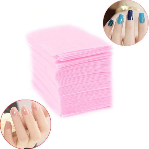 Offre Spéciale 100 Pièces Rose Couleur Nail Art Conseils Vernis À Ongles Dissolvant Nettoyant Manucure Lingettes Non Pelucheux Coton Tampons Papier 