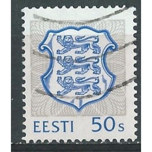 Timbre Estonie, Armoirie Du Pays 1993 Oblitéré.
