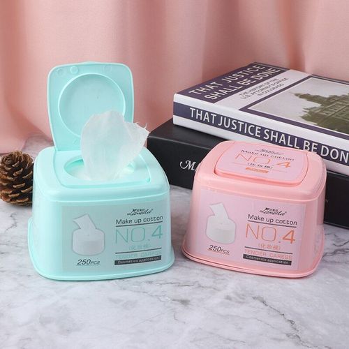 250 Pièces/Boîte Portable Coton Tampons Démaquillant Lingettes Visage Cosmétique Nettoyage Profond Outil Soins De La Peau Visage Lavage Papier Maquillage Outils 