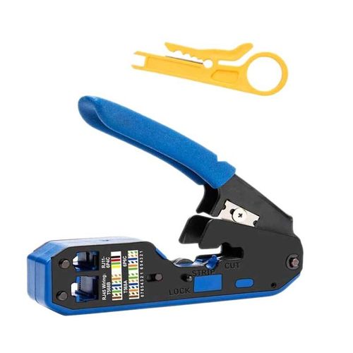 Nouveau 2 en 1 Rj45 outil réseau pince à sertir câble pince à dénuder pour Rj45 Cat6 Cat5E Cat5 Rj11 Rj12 connecteur