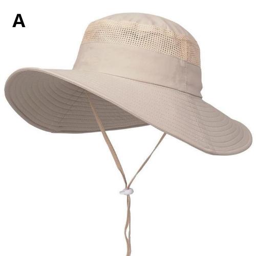 Onesize Blanc Chapeau De Pecheur D Ete Respirant En Plein Air Pour Hommes Et Femmes Camping Alpinisme Chapeau De Protection Solaire Pare-Soleil De Peche Chapeau De Cowboy Occidental