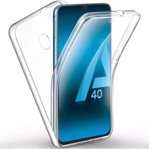 Acgsm Coque Samsung A40 Protection Intégrale 360 Degré Transparent Avant Arrière En Rigide Housse Etui Tactile Antichoc Samsung Galaxy A40