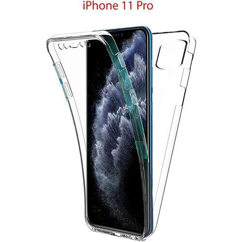 Coque 360 Degré Apple Iphone 11 Pro - Protection Intégrale Transparent Avant + Arrière En Rigide, Housse Etui Tactile - Antichoc, Iphone 11 Pro