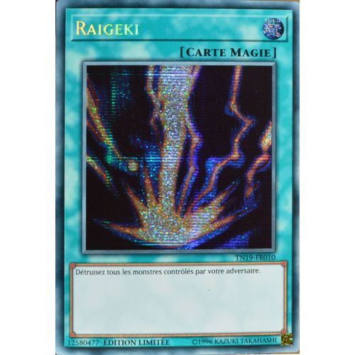 Carte Yu-Gi-Oh Tn19-Fr010 Raigeki Prismatic Secret Rare Neuf Fr