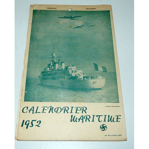 Calendrier Maritime 1952, Marine Nationale