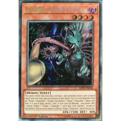 Carte Yu-Gi-Oh Mp19-Fr138 Danger ! Chupacabra ! Prismatic Secret Rare Neuf Fr